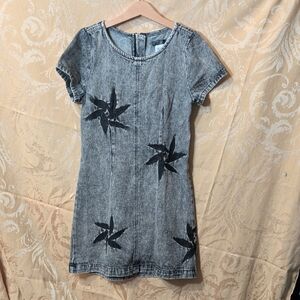 TRUCE Kids' Starburst Effect Denim Sheath Dress L 14